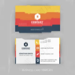 高级企业时尚名片设计矢量素材