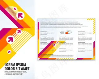 企业折页手册矢量素材图片