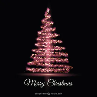 闪闪发光的圣诞树圣诞卡