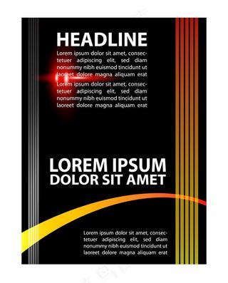 黄黑几何画册图片