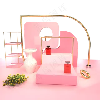 女王节3D立体场景女王节3D立体场景