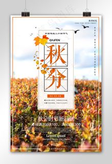 二十四节气秋分节气海报设计