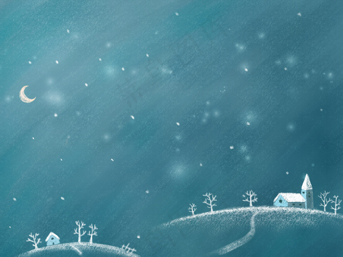 夜晚的星空卡通背景