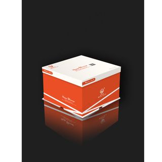 橘红色蛋糕盒包装设计