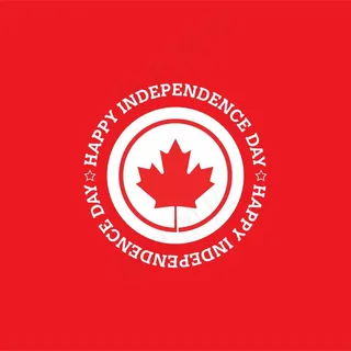 加拿大独立日标签设计背景