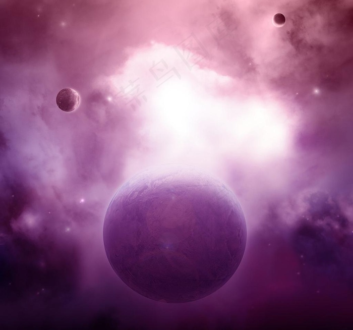 粉红色的星球图片