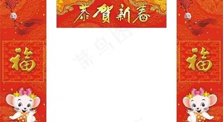 商场大门包柱图片