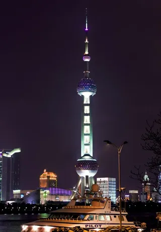 上海东方明珠夜景图片