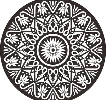 欧式圆形图案图片