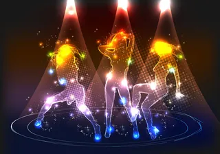 组霓虹人元素矢量图形03