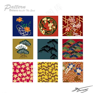 中国风传统 花纹背景图片