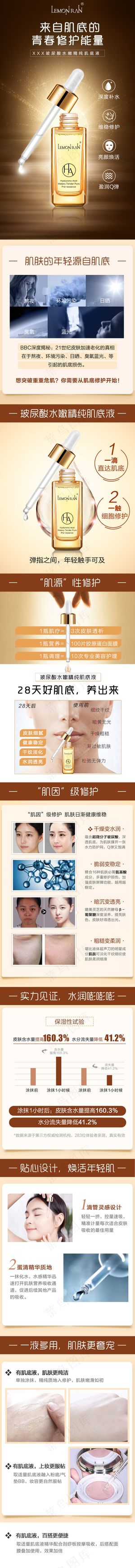 护肤玻尿酸肌底液轻医美详情模板
