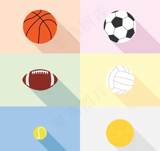 精致球类图标矢量素材