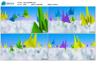 卡通千纸鹤六一儿童节舞台背景素材