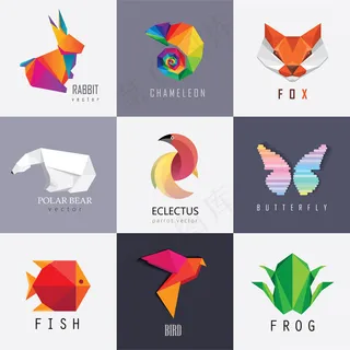 彩色纸质小动物图片