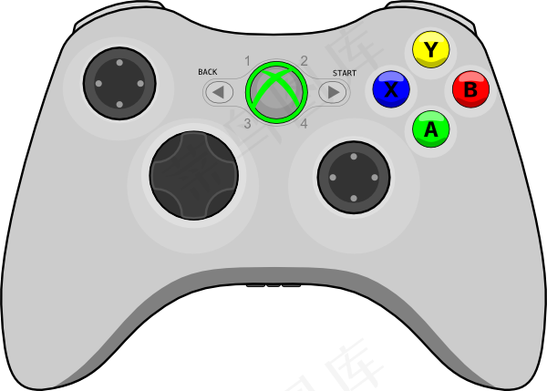 Xbox游戏手柄的剪辑艺术