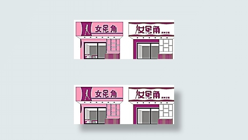 女足角 店面设计图片cdr矢量模版下载