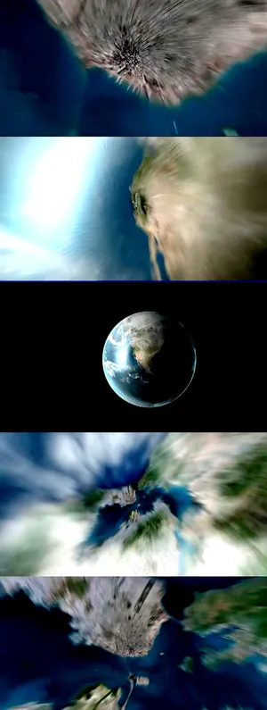 高清从宇宙俯冲到地面视频2段