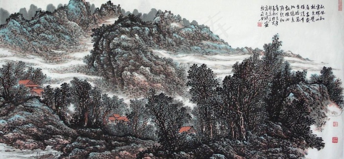国画山水图片
