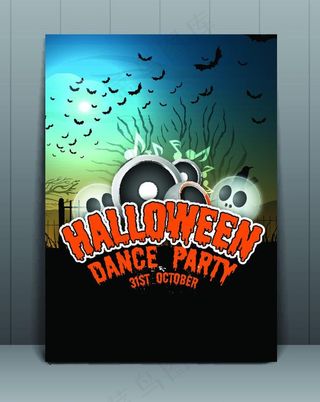万圣节之夜派对传单图片