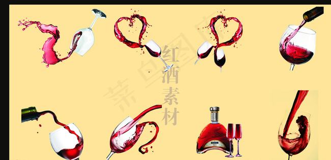 红酒系列图片(800X400)cdr矢量模版下载