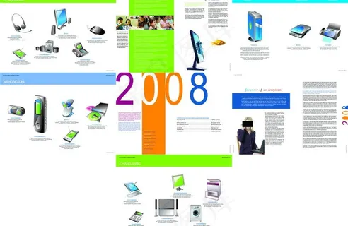 电子产品画册版面图片