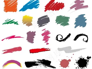 创意动感笔刷边框图片