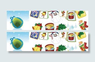 可爱圣诞节装饰矢量素材