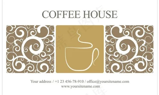 咖啡卡片图片