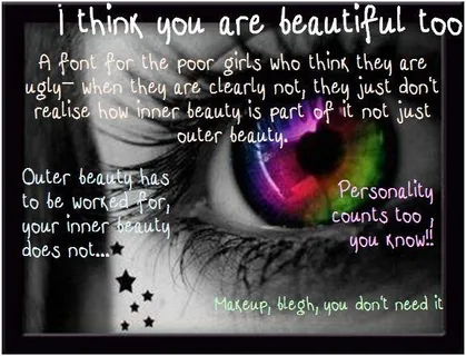 我想你也很漂亮的字体