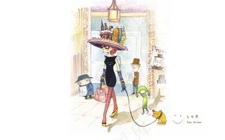 shopping的时尚女郎