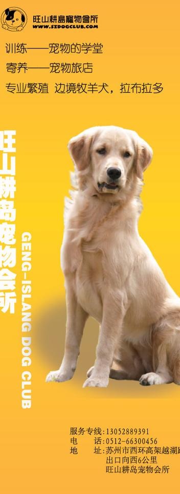 宠物会所易拉宝图片ai矢量模版下载