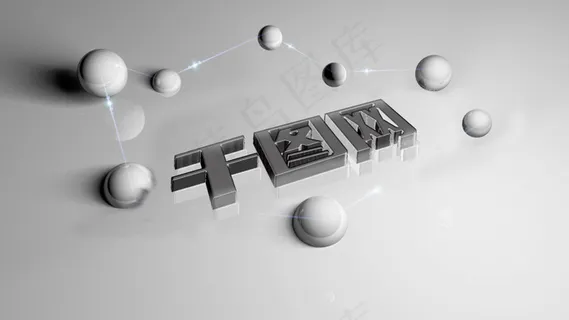 银色3D创意桌面