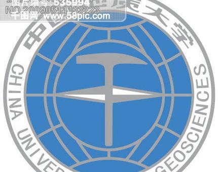 中国地质大学校标psd模版下载