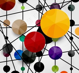 动感线条圆形创意背景图片