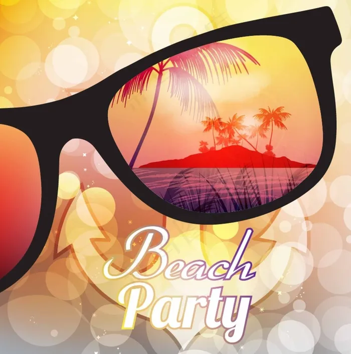 眼镜里的海岛ai矢量模版下载