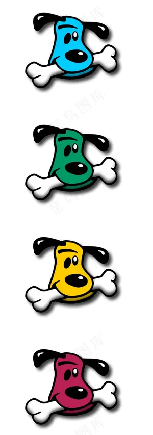 可爱小狗啃骨头