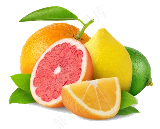 实物新鲜柚子PNG海报素材