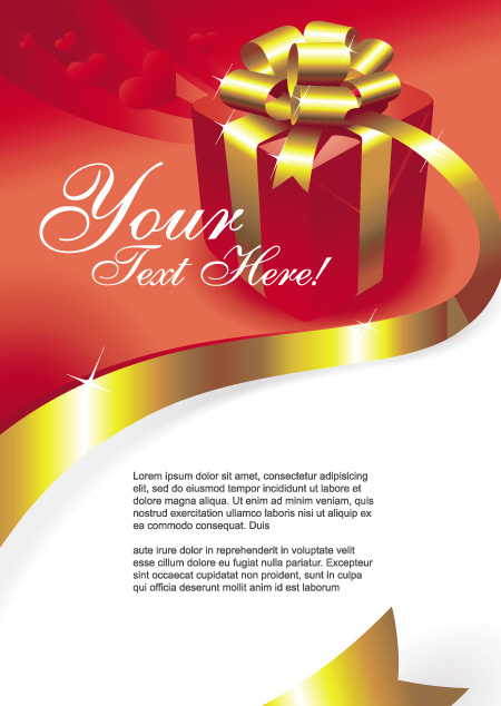 丝带礼盒梦幻背景