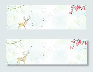 夏季小清新电商海报背景素材