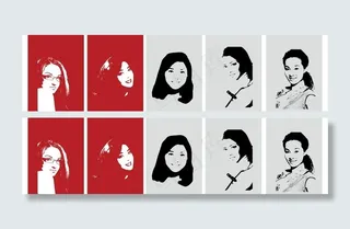 矢量美女人物剪影图片