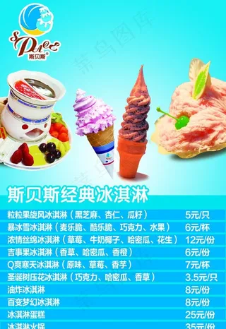 冰激凌海报图片