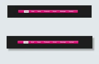 玫红色简约导航设计