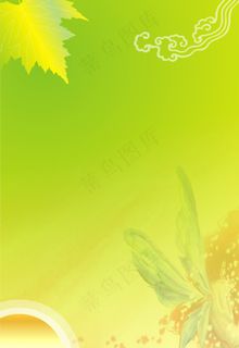 枫叶浅绿背景矢量图