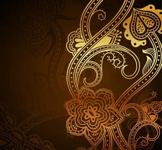 金色欧式梦幻花纹花朵图片