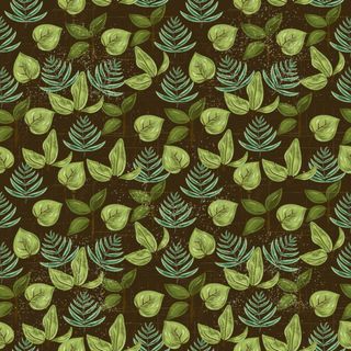 复古绿叶背景矢量背景图