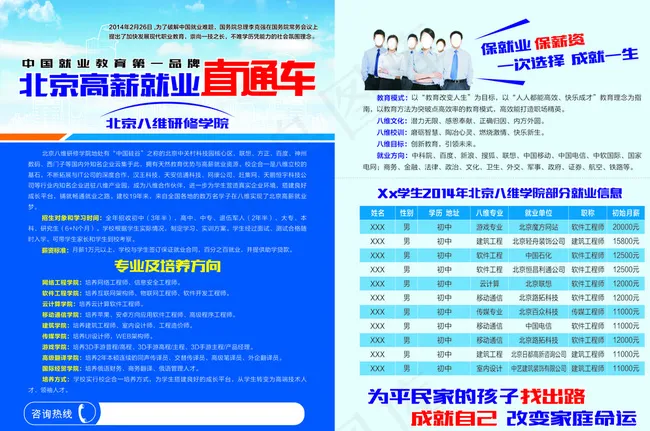 高薪就业直通车图片cdr矢量模版下载