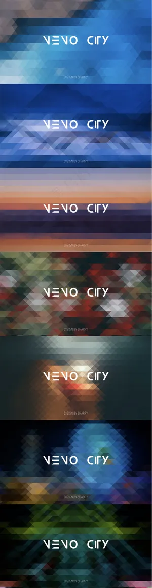 模糊加三角形处理时尚背景