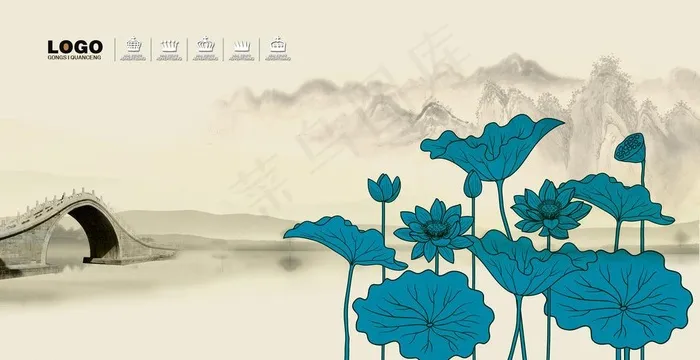 中国风图片psd模版下载