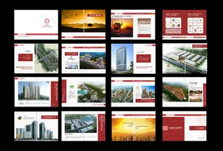房产企业楼盘画册设计矢量素材